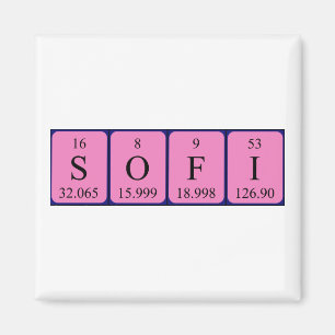 Íman ímã de mesa periódica do Sofi
