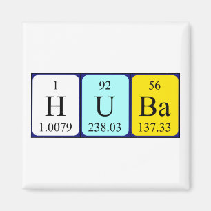 Íman ímã de mesa periódica Huba