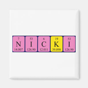 Íman Ímã de mesa periódica Nicki