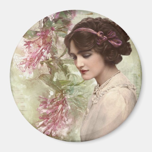 Íman ímã de moda vintage (Frente)