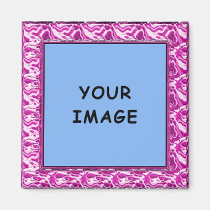 Íman Ímã de Moldura de Foto Esculturada Rosa