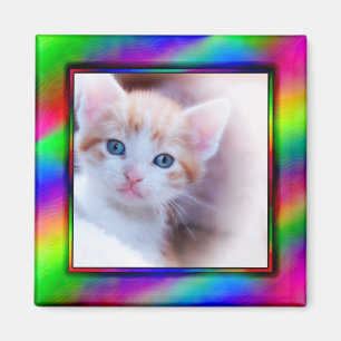 Íman Ímã de Moldura de Foto Neon Brilhante