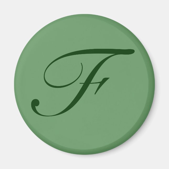 Íman Ímã de Monograma Personalizado (Frente)