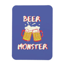 Íman Ímã de Monstro de Cerveja com Fundo Roxo