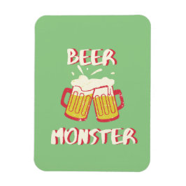 Íman Ímã de Monstro de Cerveja com Fundo Verde