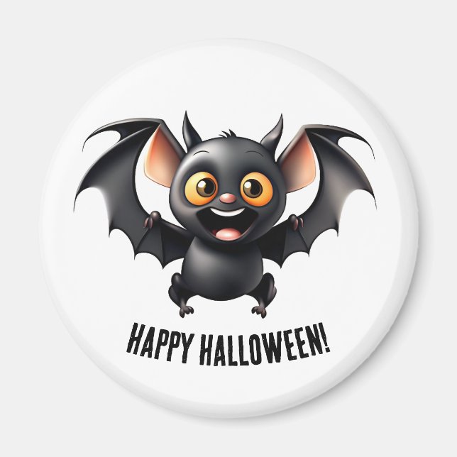Íman Ímã de Morcego de Halloween Fofo (Frente)