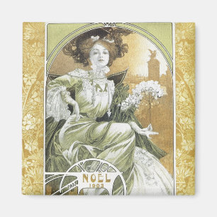 Íman Ímã de Mucha: Alphonse Mucha - arte Nouveau