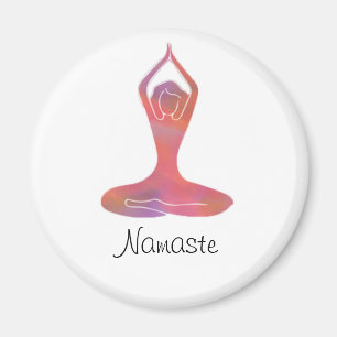 Íman Ímã de Namaste da menina da ioga