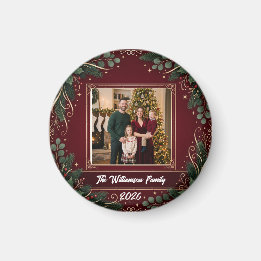 Íman Ímã de Natal com Foto da Família Personalizado par