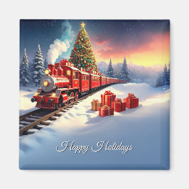 Íman Ímã de Natal de Trem Vermelho Árvore de Natal