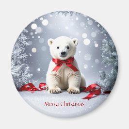 Íman Ímã de Natal de Urso Polar para Férias