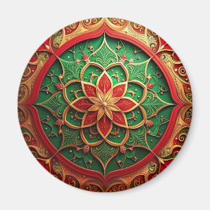 Íman Ímã de Natal Decorativo Vermelho Verde para Férias