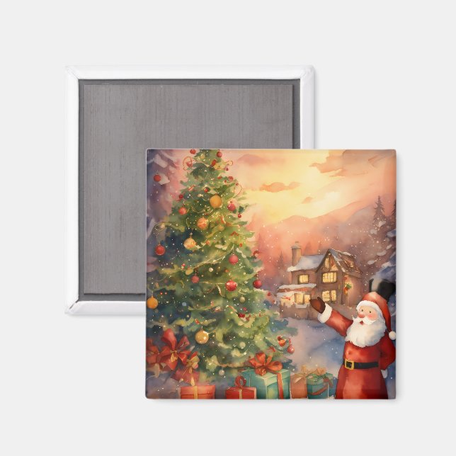 Íman Ímã de Natal Elegante (Front/Back)