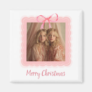 Íman Ímã de Natal Feliz com Foto Personalizada da Famíl