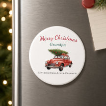 Ímã de Natal Feliz Personalizado para Vô