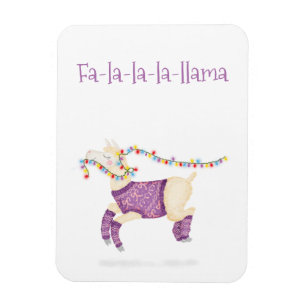 Íman Ímã de Natal fofo Fa-la-la-la-lhama