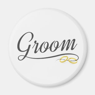Íman Ímã de Noiva Floral Simples Caligrafia   Casamento