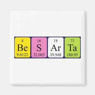 Íman ímã de nome de mesa periódica Besarta