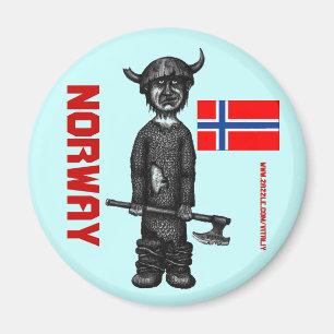 Íman Ímã de Noruega com viquingue engraçado