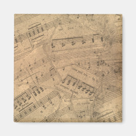 Íman Ímã de Notas Musicais Vintage