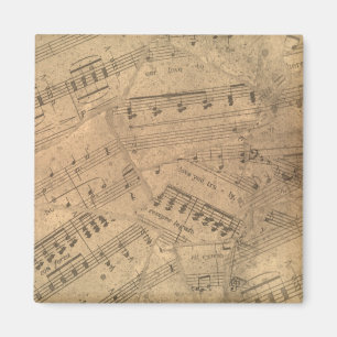 Íman Ímã de Notas Musicais Vintage