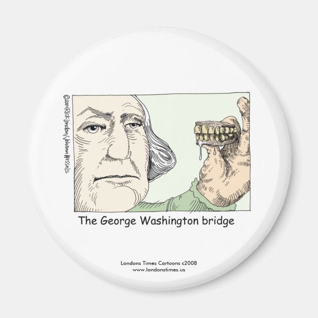 Íman Ímã de Novidade Engraçado da Ponte George Washingt (Frente)