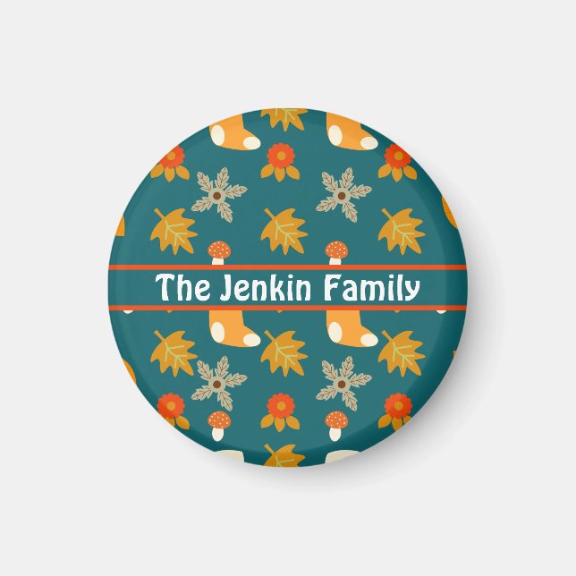 Íman Ímã de Outono Personalizado (Frente)