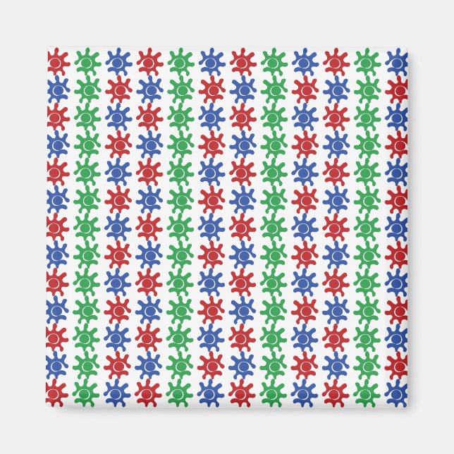 Íman Ímã de Padrão Abstrato Ímpar (Frente)