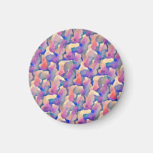 Íman Ímã de Padrão Aquarela Multicolorido
