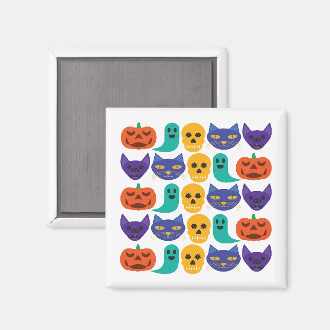 Íman Ímã de Padrão de Halloween (Front/Back)
