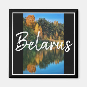Íman Ímã de Paisagem de Outono da Natureza na Bielorrús