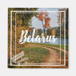 Íman Ímã de Paisagem do Canal Augustow na Bielorrússia