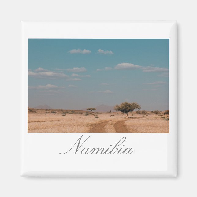Íman Ímã de paisagem natural da savana da Namíbia (Frente)