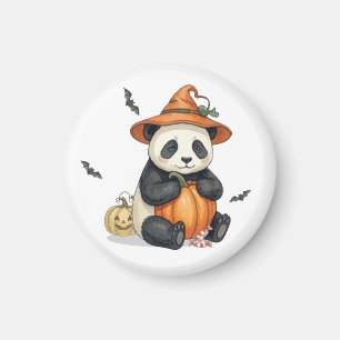 Íman Ímã de Panda de Halloween Fofo de Abóbora