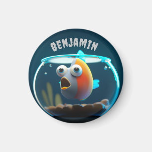 ÍMAN ÍMÃ DE PEIXE FOFO SURPREENDIDO PERSONALIZADO