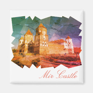 Íman Ímã de pintura da arquitetura do Castelo de Mir da