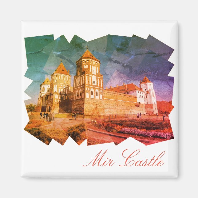 Íman Ímã de pintura da arquitetura do Castelo de Mir da (Frente)