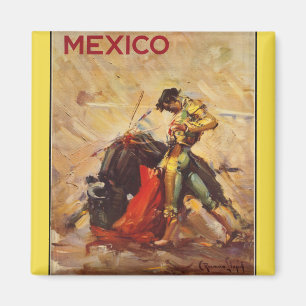 Íman Ímã de pintura vintage da Corrida México