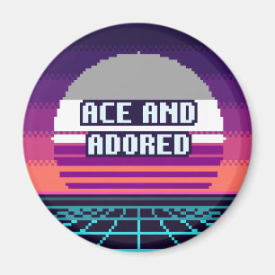 Íman Ímã de Pixel Orgulho Ace Adorado