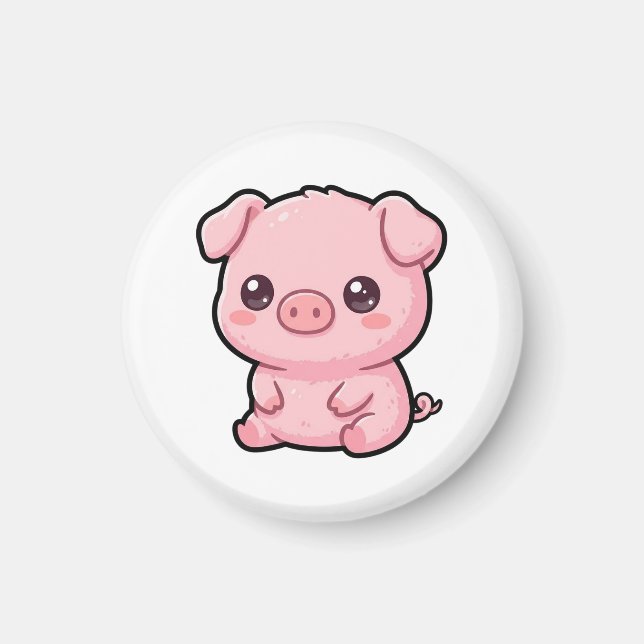 Íman Ímã de Porquinho Bebê Fofo (Frente)