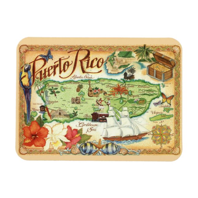 Íman Ímã de Porto Rico (Horizontal)