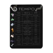 Ímã de pôster de tempo musical