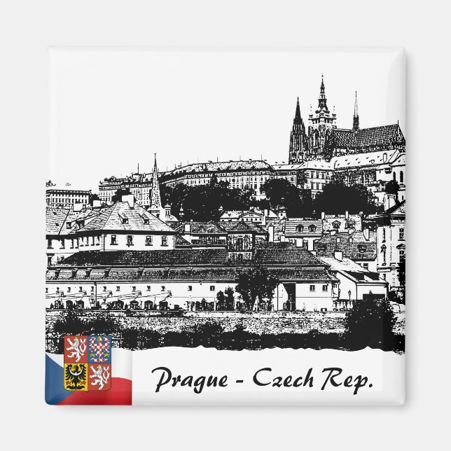 Íman Ímã de Praga, Ponte Carlos / Castelo de Praga (Frente)