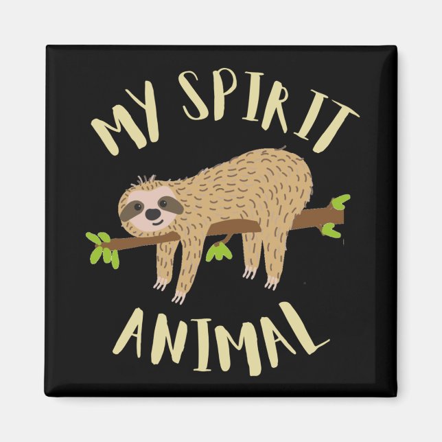 Íman ímã de preguiça meu animal espiritual (Frente)