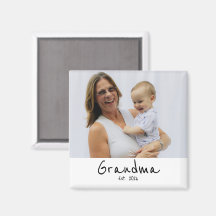 Ímã de Presente de Foto da Vovó Fundada