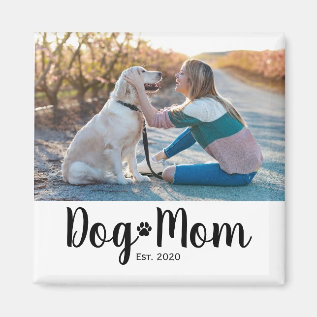 Íman Ímã de Presente de Foto de Mãe de Cachorro Estabel (Frente)