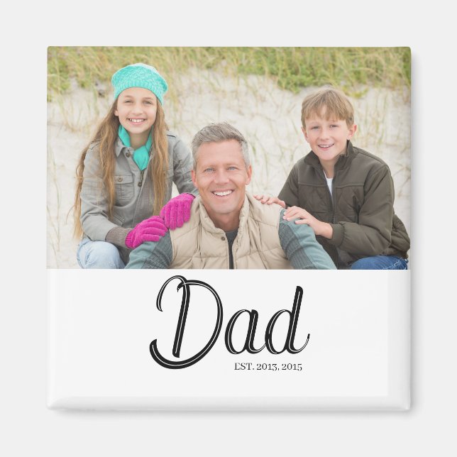 Íman Ímã de Presente de Foto do Papai (Frente)