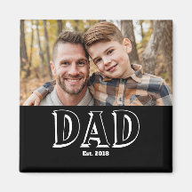 Ímã de Presente de Foto do Papai Estabelecido