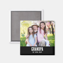 Ímã de Presente de Foto do Vô Fundado