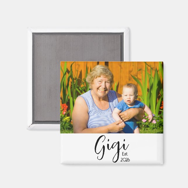 Íman Ímã de Presente de Foto Estabelecida Gigi (Front/Back)